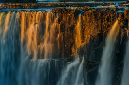 Victoria falls dry season sunset spectacleの写真素材