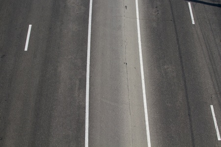 Roadbed with a marking of the carriagewayの写真素材