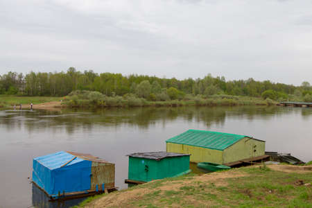Kliazma River near the town of Gorohovetsの写真素材