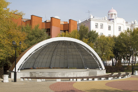 Summer theater in the city park in Khabarovskのeditorial素材