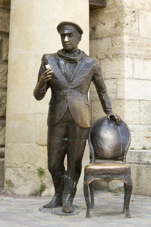 Monument to the great strategist Ostap Bender - the hero of the novel \\\\\\\"The Twelve Chairs\\\\\\\"のeditorial素材