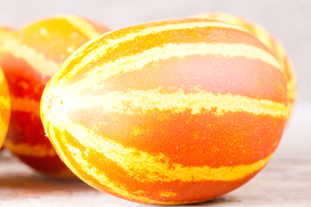 Several pineapple melonsの写真素材