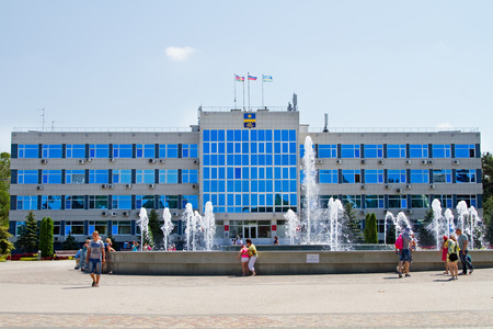 ANAPA, RUSSIA - AUGUST 20: Administration Building Anapa on August 20, 2015 in Anapa.のeditorial素材