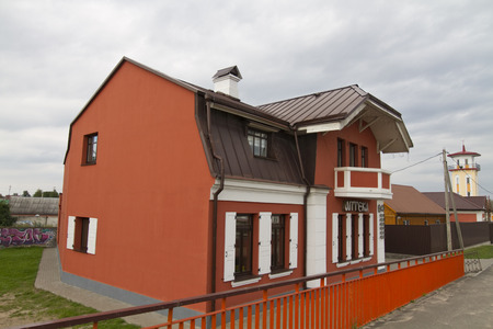 BARANAVICHY, BELARUS - AUGUST 4: The first pharmacy in the city on August 4, 2016 in Baranavichy.のeditorial素材
