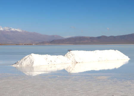Reflections in Salinas Grandesの写真素材