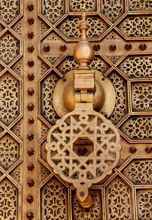 Hassan mosque, details of the doors, Rabat, Moroccoの写真素材