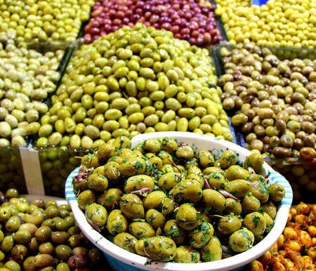 Colors and flavors from Meknes market, Moroccoの写真素材