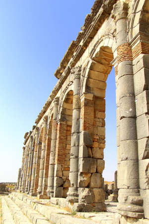 Volubilis roman ruins, Moroccoの写真素材