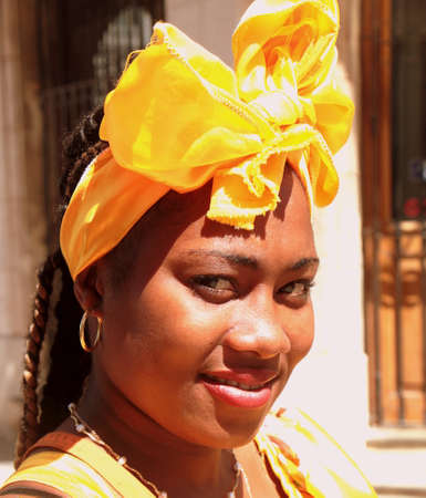 Havana, Cuba, July 17, 2017. The sympathy and color of Cuban women always attract the cameras of tourists in old Havana.のeditorial素材