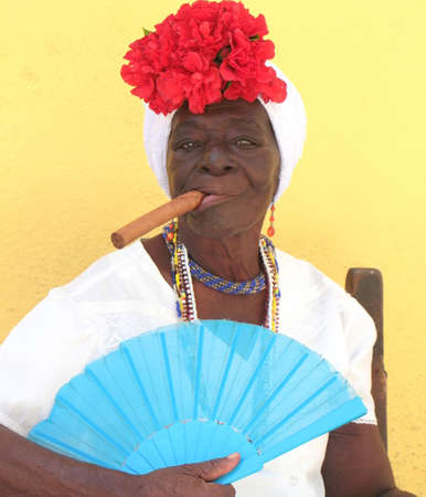 Havana, Cuba, July 17, 2017. Many characters that recall the colonial era in the streets of old Havana, constitute a true tourist attarction.のeditorial素材