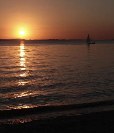 Sunset in Playa Seré, Carmelo, Uruguayの写真素材