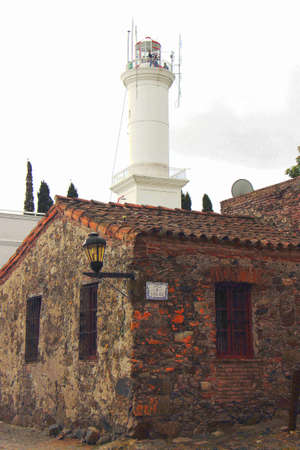 Colonia del Sacramento lighthouse, Uruguayの写真素材