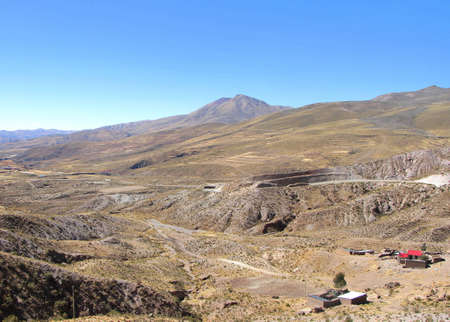 Mountains of Potosi department, Bolivia.の写真素材