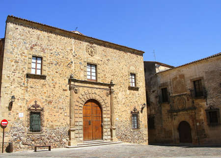 Postcard from Santa Maria square, caceres, Spain.の写真素材