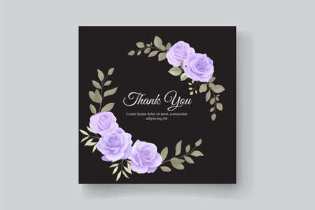 Thank you card design on a flower themeのイラスト素材