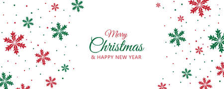 Christmas banner design with snowflake ornamentのイラスト素材