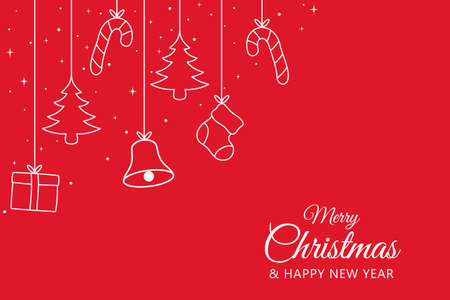 Modern merry christmas background designのイラスト素材