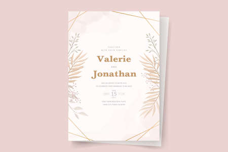 Beautiful roses invitation card templateのイラスト素材
