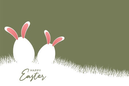 Happy easter background in flat design