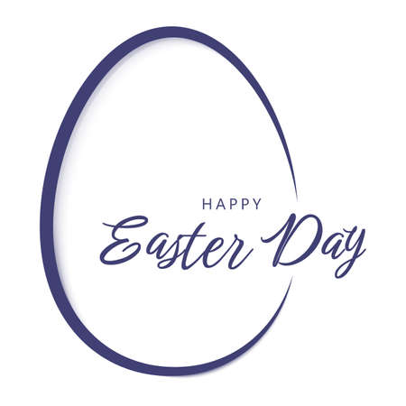 Happy easter background in paper styleのイラスト素材