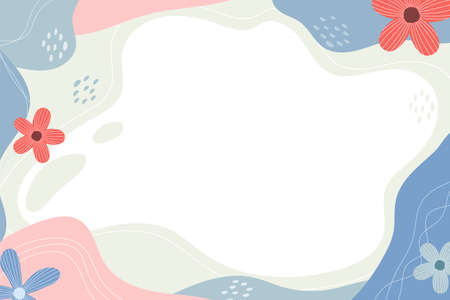 Hand drawn simple background in soft colorsのイラスト素材