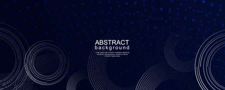 Abstract digital technology background with white circle ringのイラスト素材