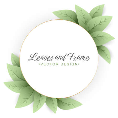 Green leaves background with copy spaceのイラスト素材