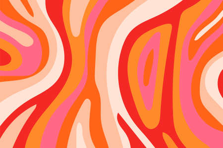 Groovy psychedelic background with colorful designのイラスト素材