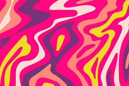 Groovy psychedelic background with colorful design