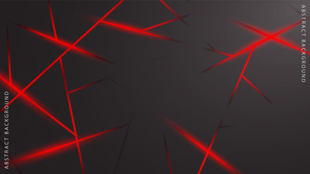 Black abstract shape background with soft red lightのイラスト素材