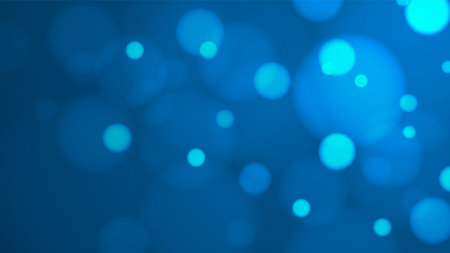 Bokeh light design on blue backgroundのイラスト素材