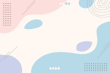 Hand drawn abstract background with flat designのイラスト素材