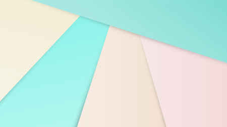 Colored paper background with geometric shapes in pastel coloursのイラスト素材