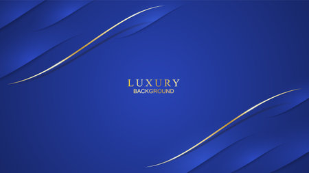 Elegant layered shape background with golden linesのイラスト素材