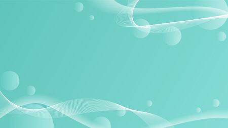 Wavy lines background combined with circle shapesのイラスト素材