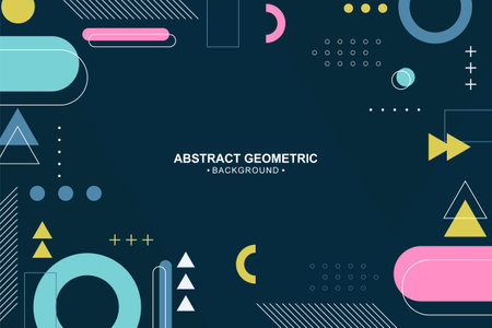 Abstract colorful geometric background in flat design