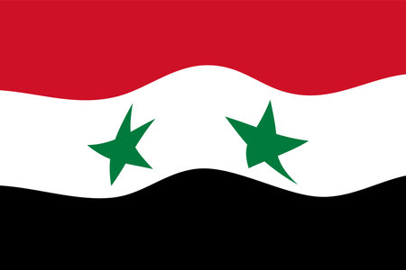 Syria flag illustration in vector designのイラスト素材