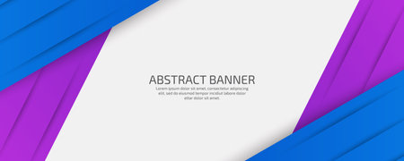 Geometric business style presentation banner designのイラスト素材