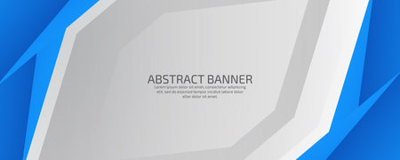 Geometric business style presentation banner designのイラスト素材