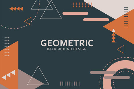 Flat design of abstract geometric backgroundのイラスト素材