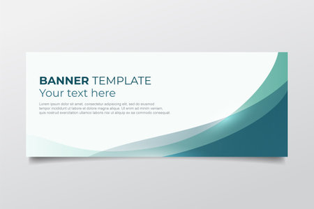 Modern web banner with text templateのイラスト素材