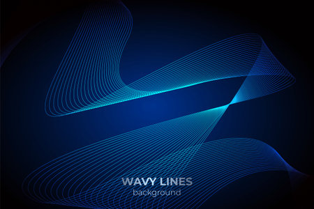 Abstract wavy lines background in vector designのイラスト素材