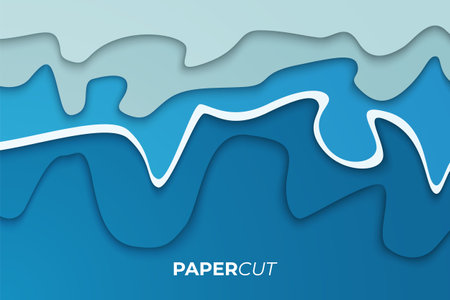 Bright color paper cut background designのイラスト素材