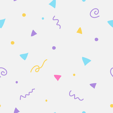 Soft colored memphis pattern designのイラスト素材