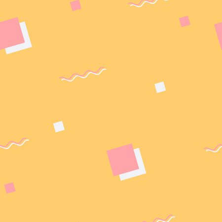 Soft colored memphis pattern designのイラスト素材