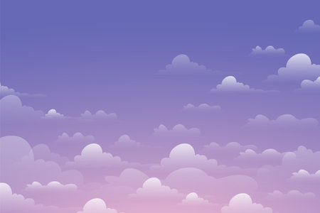 Beautiful sky background with white cloudsのイラスト素材