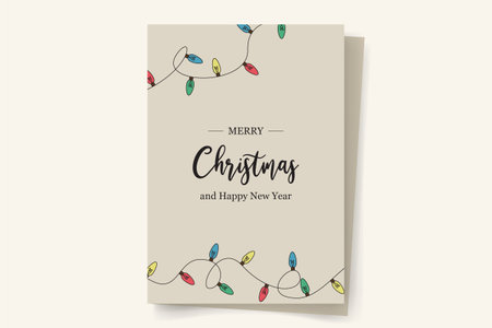 Christmas greeting card with unique ornamentsのイラスト素材