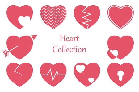 Hand drawn heart doodle illustrationのイラスト素材