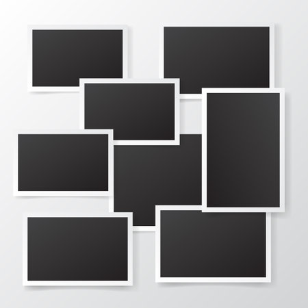 Artistic photo frame collage templateのイラスト素材