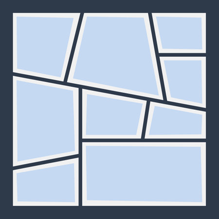 Artistic photo frame collage templateのイラスト素材